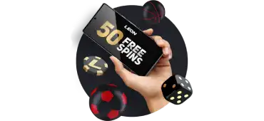 Screenshot of Leon Casino mobile app interface showing free spins section